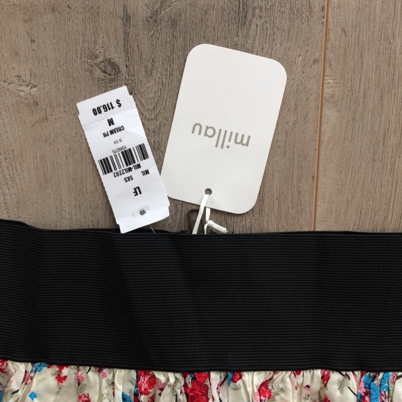 MILLAU LF Store Cream Floral Skirt NWT $116 - Picture 2 of 5